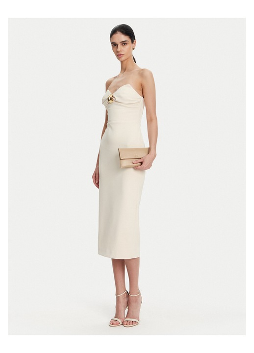 Rochie de cocktail dama Elisabetta Franchi, culoare ecru