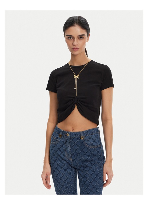 Tricou dama, Elisabetta Franchi, Negru, 42 EU