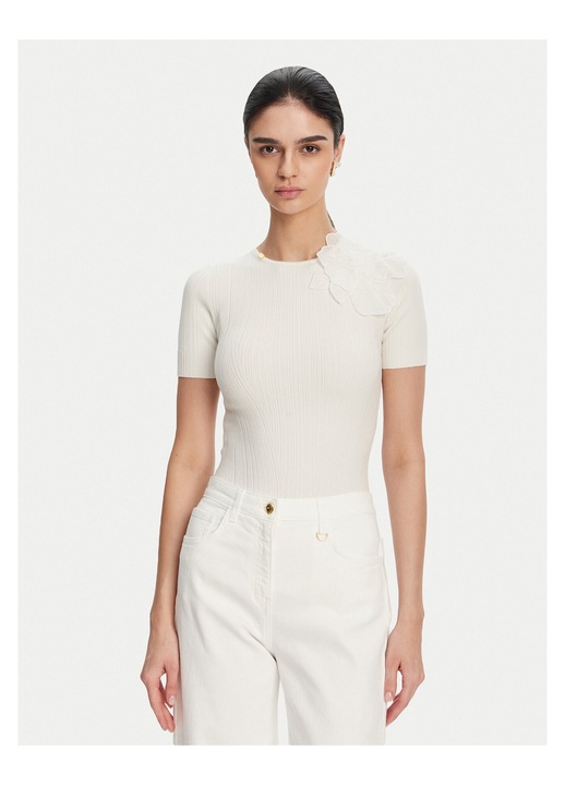 Pulover pentru femei Elisabetta Franchi, alb, 44 EU