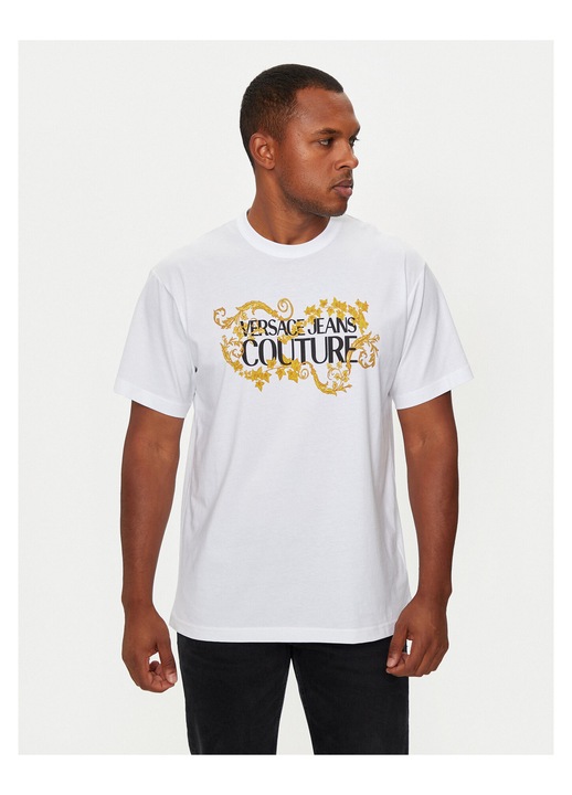 Tricou alb Versace Jeans Couture pentru barbati, Alb