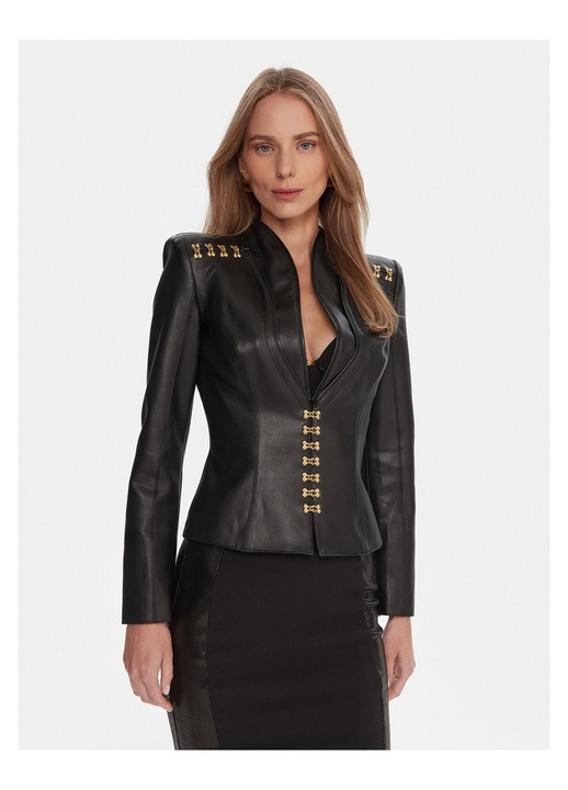 Geaca piele Elisabetta Franchi, Negru