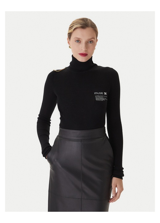 Bluza dama, Elisabetta Franchi, neagra, 48 EU