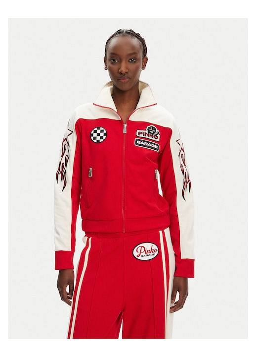 Hanorac dama Pinko, rosu, din material textil