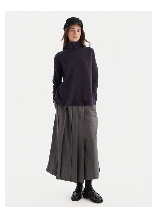 Fusta trapezoidala, dama Weekend Max Mara, gri, 40 EU