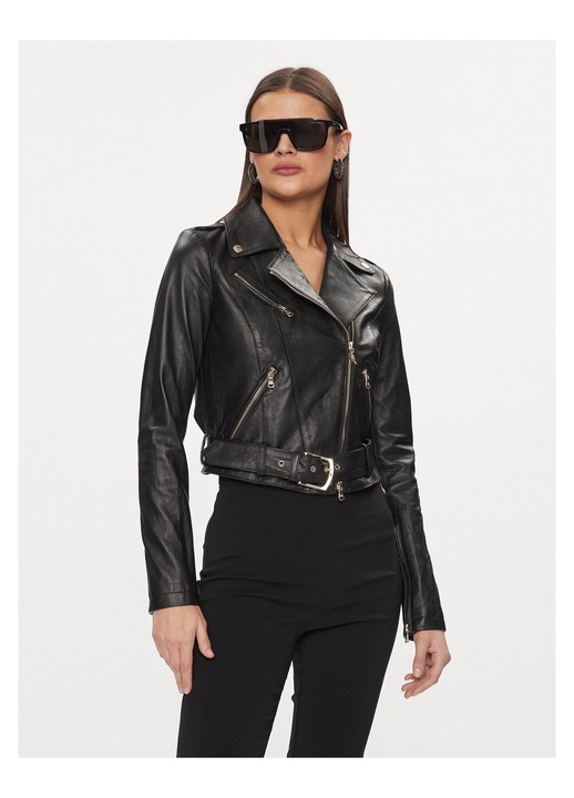 Geaca de piele, Patrizia Pepe, negru, femei