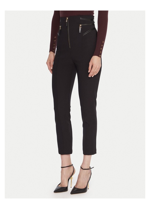 Pantaloni cu talie inalta pentru dama Elisabetta Franchi, negru, stofa