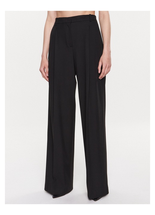 Pantaloni largi pentru dama, Pinko, negru, stofa, 42 EU