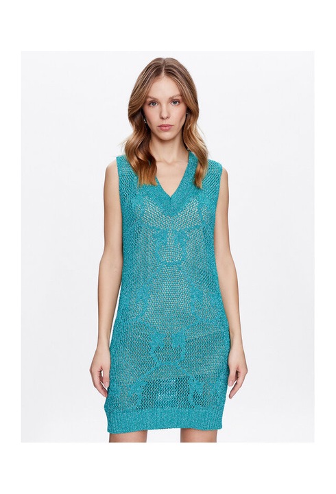 Rochie tricotata de dama Pinko, verde, 100% bumbac, XL INTL