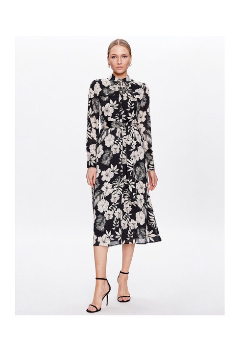 Rochie Camasa dama Pinko, negru, cu flori