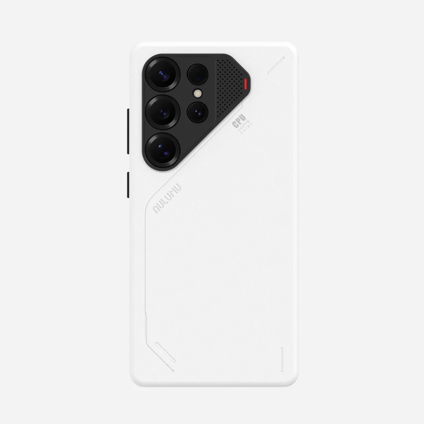 Husa pentru Samsung S25 Ultra, Aulumu Vegan Leather, Piele texturata, Ultra slim, Compatibila MagSafe, Racire activa CoolHyper, Butoane metalice, Protectie maxima, Alb