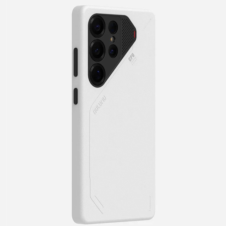 Husa pentru Samsung S25 Ultra, Aulumu Vegan Leather, Piele texturata, Ultra slim, Compatibila MagSafe, Racire activa CoolHyper, Butoane metalice, Protectie maxima, Alb