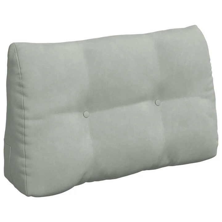 Perna pentru spate vidaXL, Gri deschis, 80 x 24 x 50 cm, Catifea