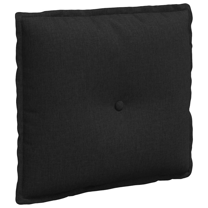 Perna pentru spate vidaXL, Negru 50 x 19 x 45 cm tesatura