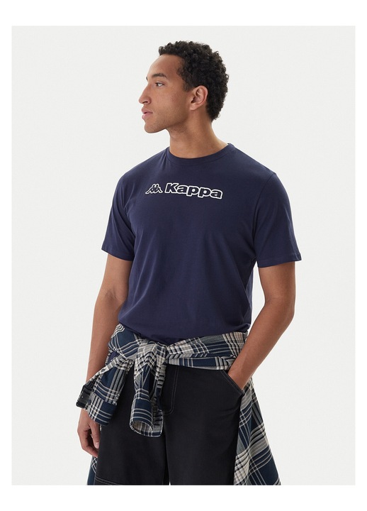 Tricou barbati Kappa, bleumarin, din bumbac