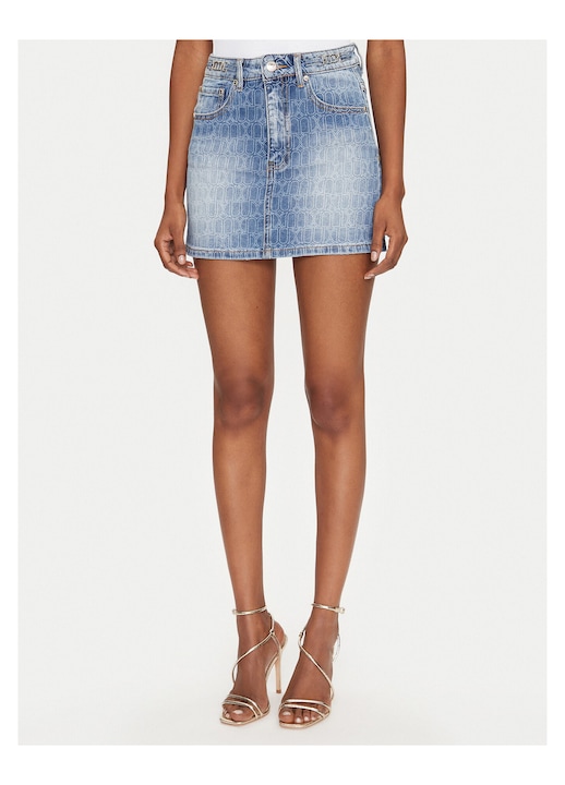 Fusta de blugi Met, albastra, denim