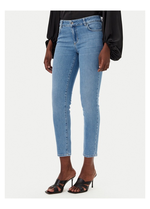 Blugi pentru femei, Liu Jo, cu talie medie, albastru