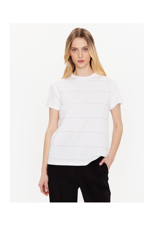 Tricou dama Fabiana Filippi, alb, dungi, 38 EU