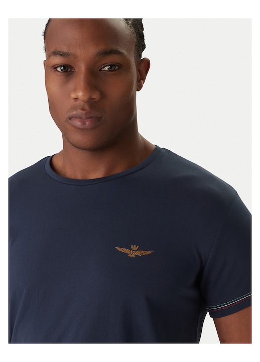 Set tricouri barbatesti Aeronautica Militare, albastru/bumbac, bumbac, M INTL