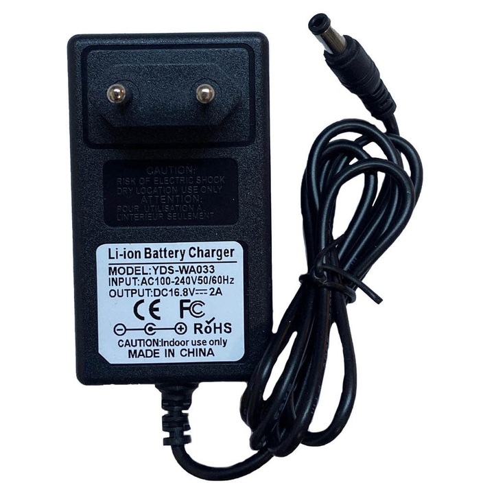 Зарядно устройство Li-Ion 16.8V 2A с щепсел 5.5x2.5mm, универсално