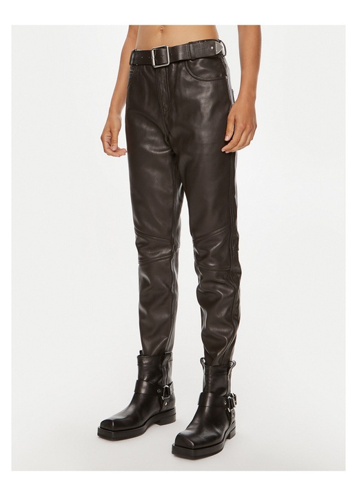 Pantaloni eleganti pentru dama Pinko, maro, piele, 38 EU