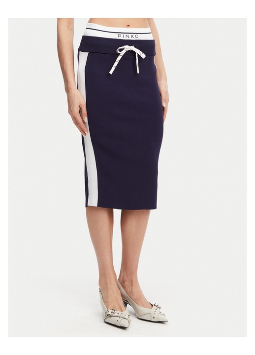 Fusta creion dama Pinko, bleumarin, fabrica de calitate