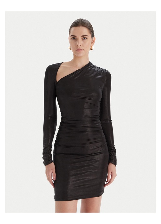 Rochie de cocktail, Guess by Marciano, neagra, maneca lunga