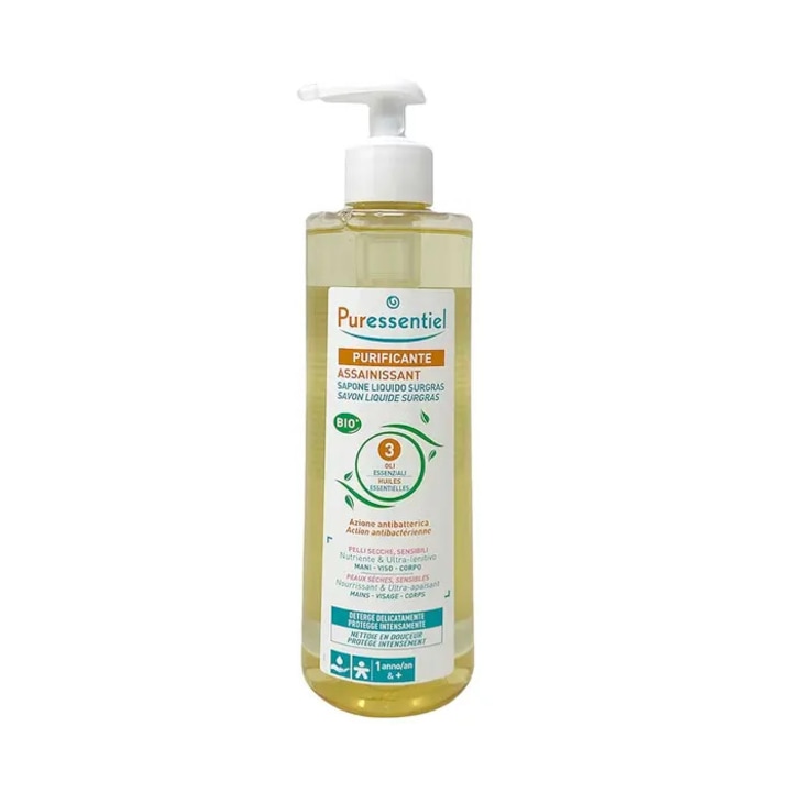 Puressentiel Sapun Lichid Bland pentru Fata si Corp, 250 ml