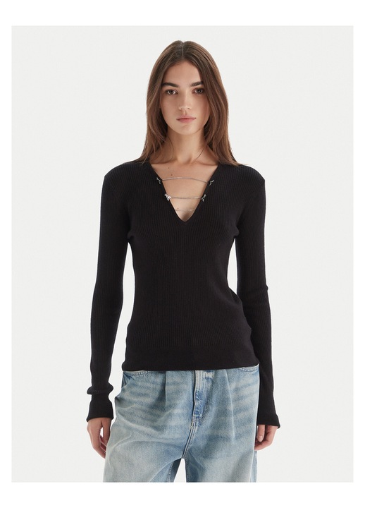 Bluza dama Patrizia Pepe, model 2K0331 K7S0 K103, negru