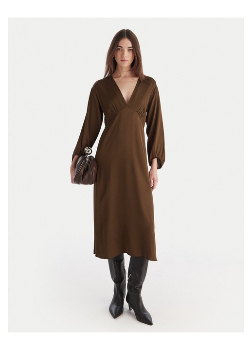 Rochie de cocktail dama VICOLO, maro, fabrica de calitate