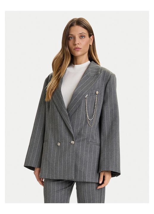 Sacou dama, VICOLO, Gri, Dungi, M INTL