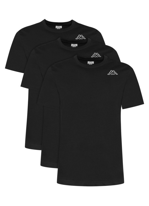 Set tricouri barbatesti Kappa, negru, bumbac