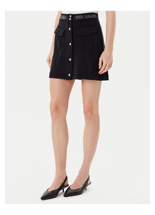 Fusta dama Liu Jo, negru, din material de calitate, 2XL INTL