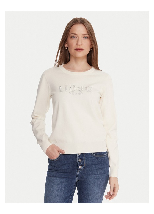 Pulover dama Liu Jo, crem, moale, M INTL