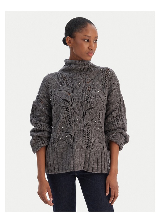 Pulover dama, Liu Jo, gri, acril/lana, M INTL
