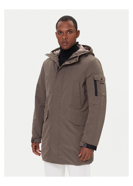 Geox geaca barbati, maro, material impermeabil