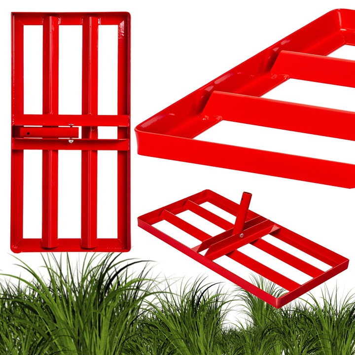 Nivela manuala teren 60x30 cm fara coada, unealta profesionala pentru egalizare sol si piatra pavaj