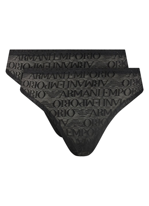 Set chiloti brazilieni dama Emporio Armani Underwear, negru, bumbac
