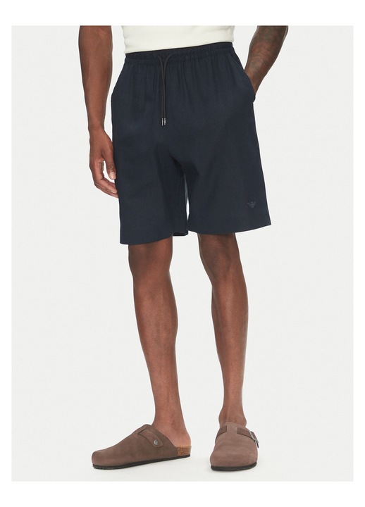 Pantaloni barbati Emporio Armani, bleumarin, material de calitate