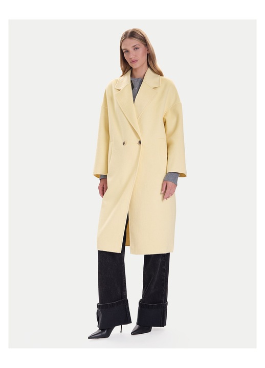 Palton Lana dama Vicolo, galben, M, M INTL