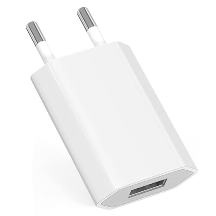 Încărcător rețea USB-A 5V alb
