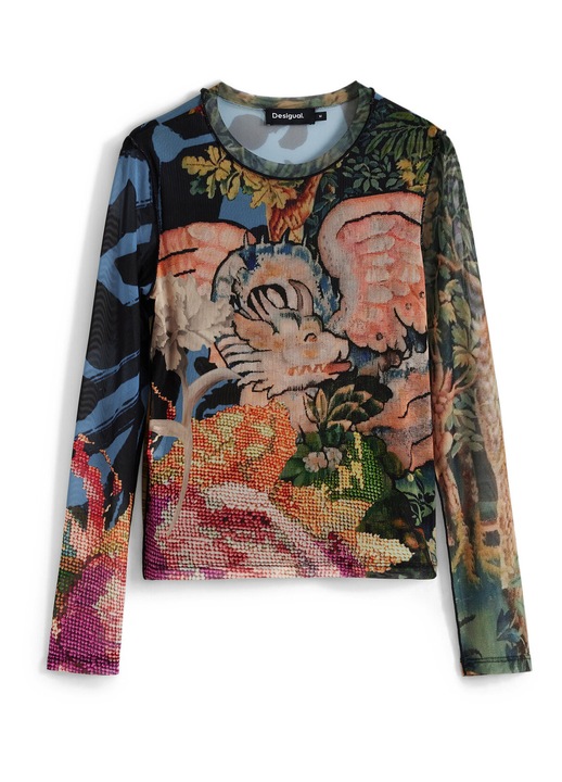 Bluza dama Desigual Dragon Lacroix 25WWTK39, multicolor, M INTL
