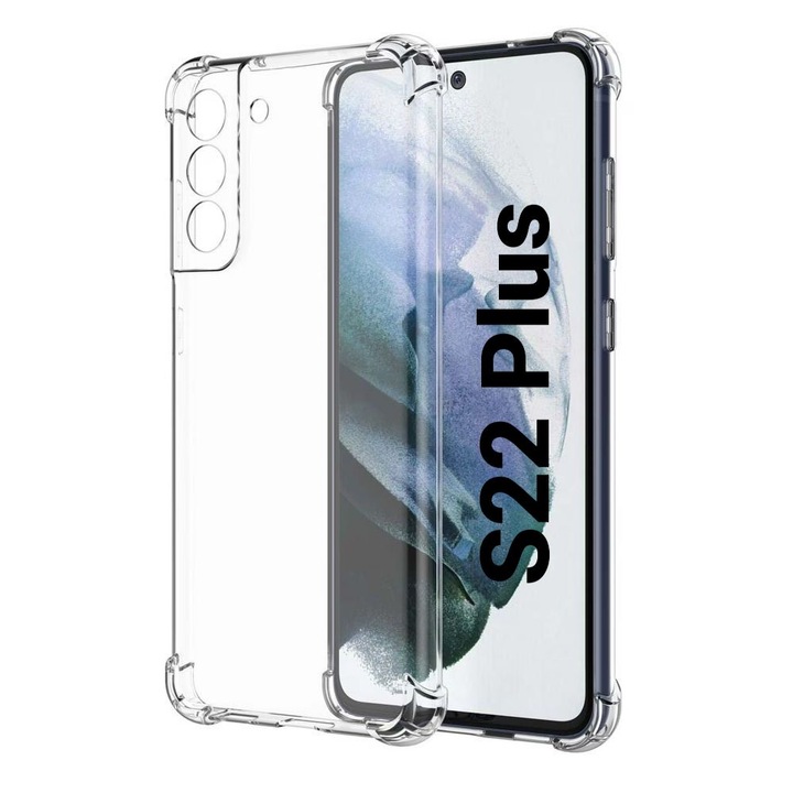 Husa de silicon antisoc pentru Samsung S22 Plus (S906) Transparent