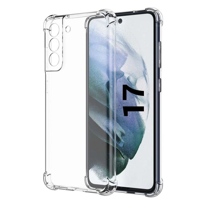 Husa de silicon antisoc pentru Iphone 17 Transparent