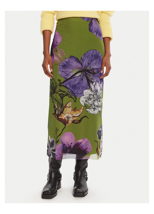 Fusta maxi Desigual, verde, femei