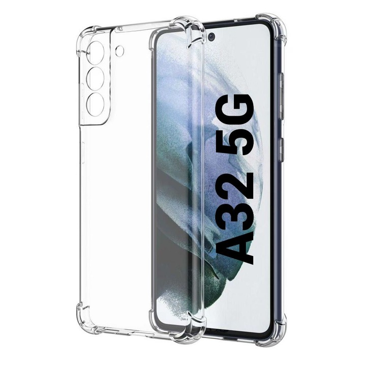 Husa de silicon antisoc pentru Samsung A32 5G (A326) Transparent