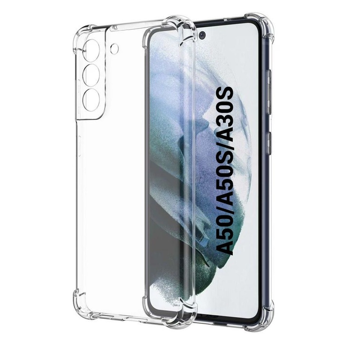 Husa de silicon antisoc pentru Samsung A50 (A505) / A50S (A507) / A30S (A307) Transparent