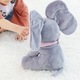 Vivendo® Interaktív Plüssjáték – Kukucskáló Elefánt, Zenélő, 30 cm, Kék