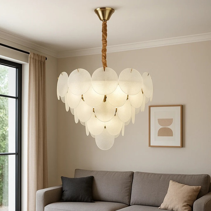 Модерен полилей Magic Time Arkela, 15 крушки E27, златист, 75x42см