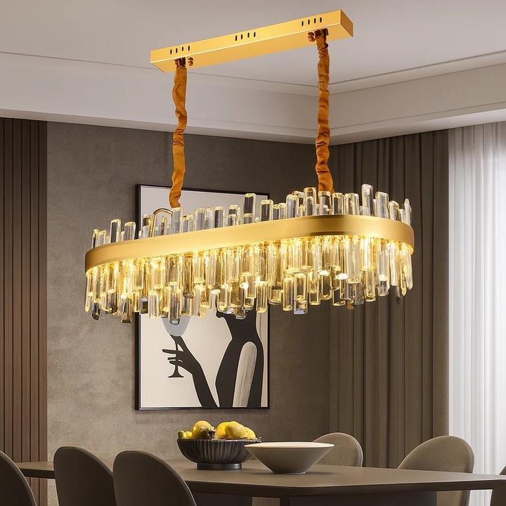 Candelabru LED Magic Time, 140W, dimensiuni 800x350mm, reglabil 2800-6500K, cu telecomandă