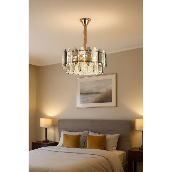 Полилей Magic Time, златист финиш, размери 400x500мм, тип цокъл E27, 9 крушки не са включени